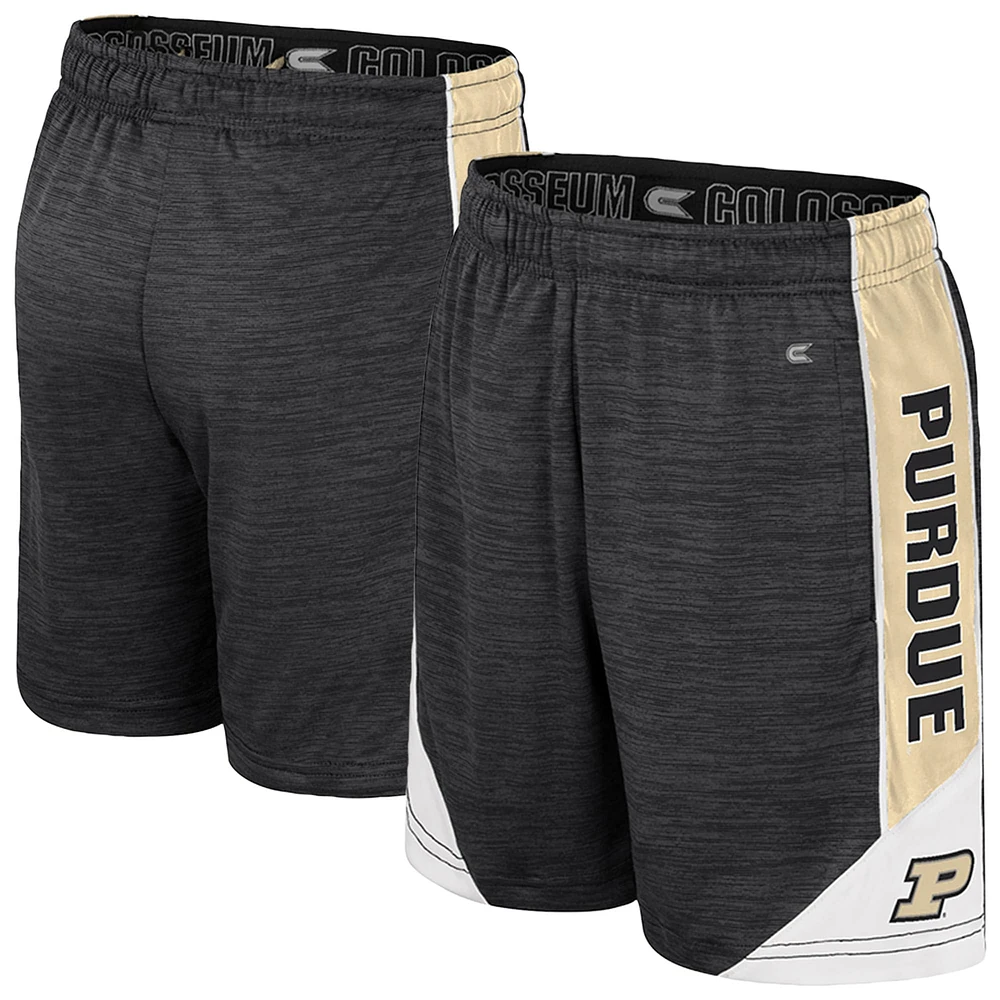 Short de sport noir Purdue Boilermakers pour jeunes Colosseum