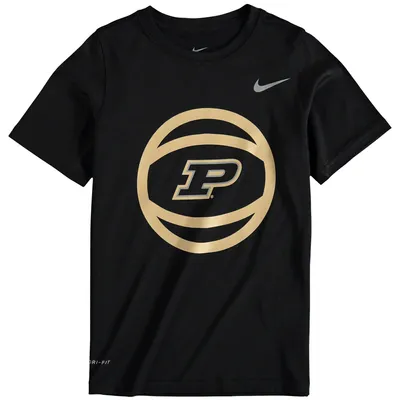 Purdue Boilermakers Nike Youth Basketball and Logo Performance T-Shirt - Black