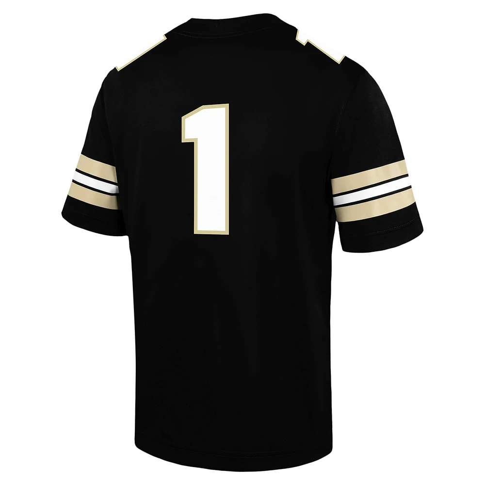 Youth Nike #1 Black Purdue Boilermakers Untouchable Football Jersey