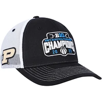 Zephyr Black Purdue Boilermakers 2023 Big Ten Men's Basketball Conference Tournament Champions Vestiaire Chapeau réglable