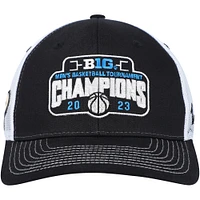 Zephyr  Black Purdue Boilermakers 2023 Big Ten Men's Basketball Conference Tournament Champions Locker Room Adjustable Hat