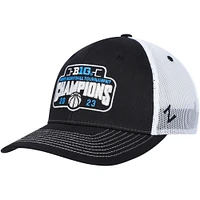 Zephyr  Black Purdue Boilermakers 2023 Big Ten Men's Basketball Conference Tournament Champions Locker Room Adjustable Hat