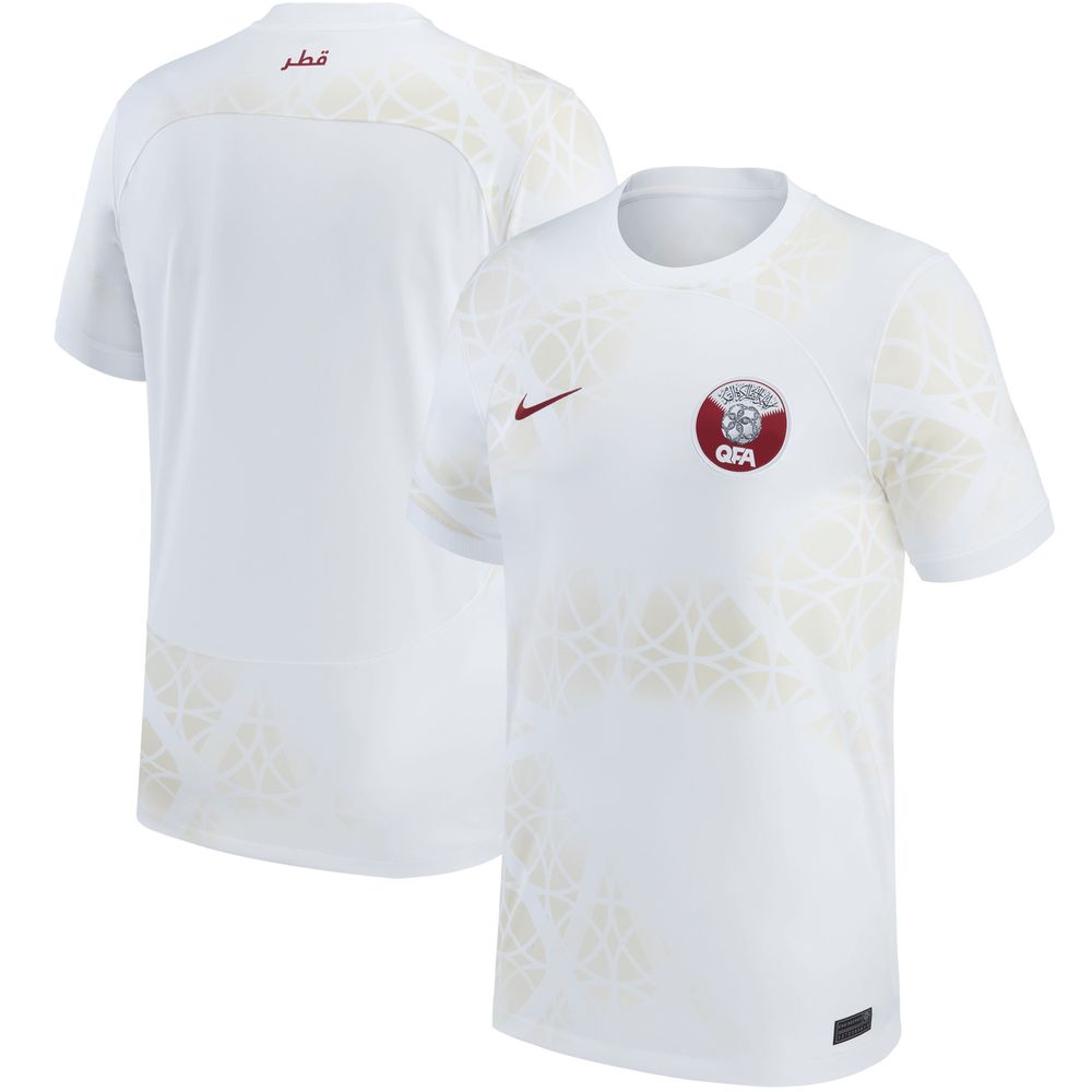 Men's Nike White Qatar National Team 2022/23 Away Replica Jersey