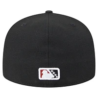 Men's New Era  Black Quad Cities River Bandits Authentic Collection 59FIFTY Fitted Hat