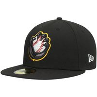 Men's New Era Black Quad Cities River Bandits Authentic Collection Road 59FIFTY Fitted Hat