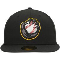 Men's New Era Black Quad Cities River Bandits Authentic Collection Road 59FIFTY Fitted Hat