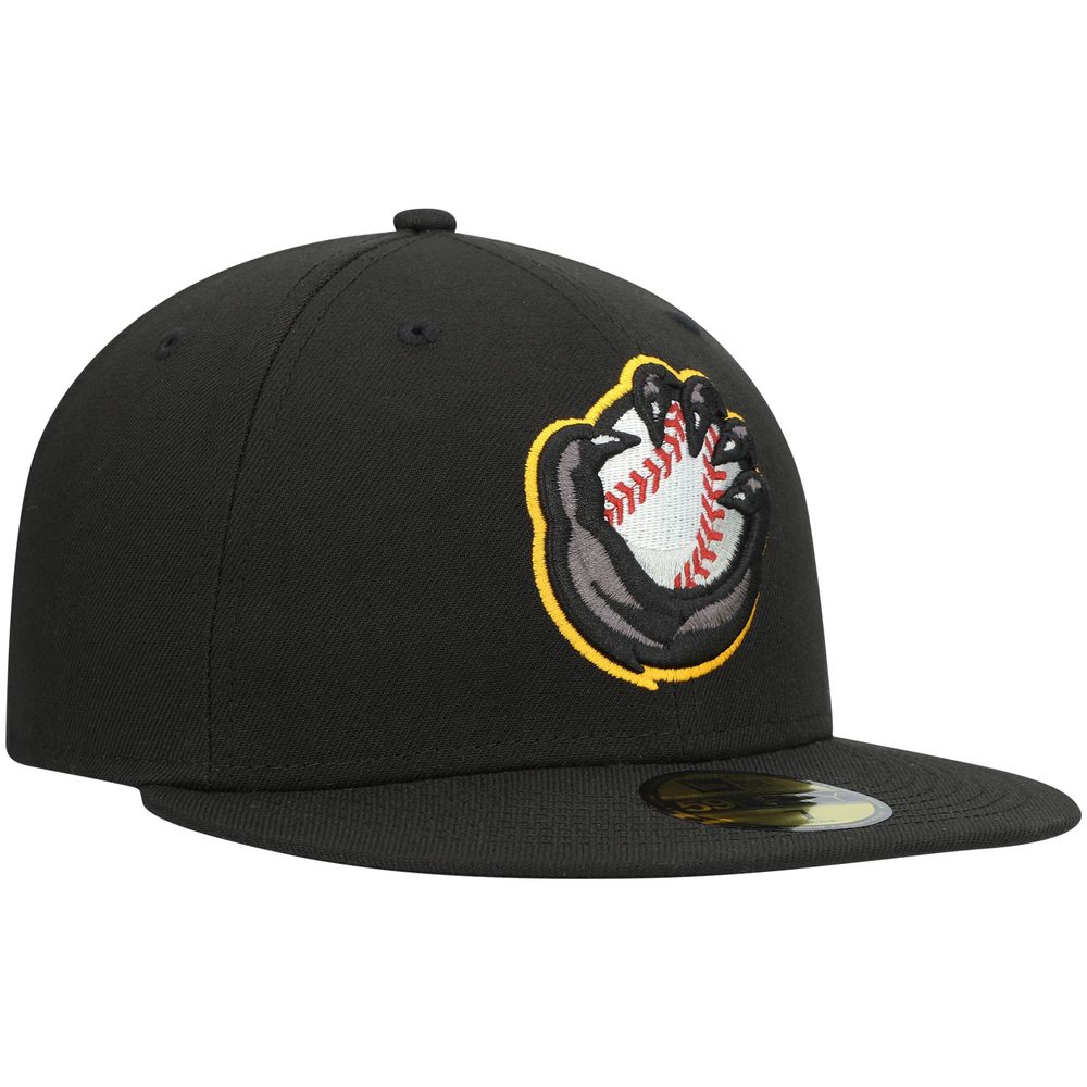 Men's New Era Black Quad Cities River Bandits Authentic Collection Road 59FIFTY Fitted Hat