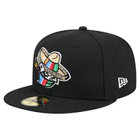 Men's New Era Black Quad Cities River Bandits Copa de la Diversión 59FIFTY Fitted Hat