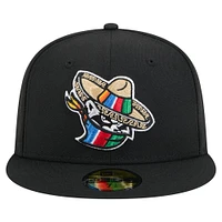 Men's New Era Black Quad Cities River Bandits Copa de la Diversión 59FIFTY Fitted Hat