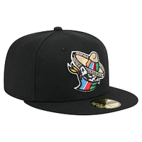 Men's New Era Black Quad Cities River Bandits Copa de la Diversión 59FIFTY Fitted Hat