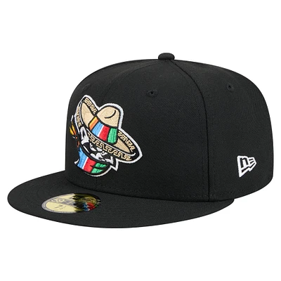 Men's New Era Black Quad Cities River Bandits Copa de la Diversión 59FIFTY Fitted Hat