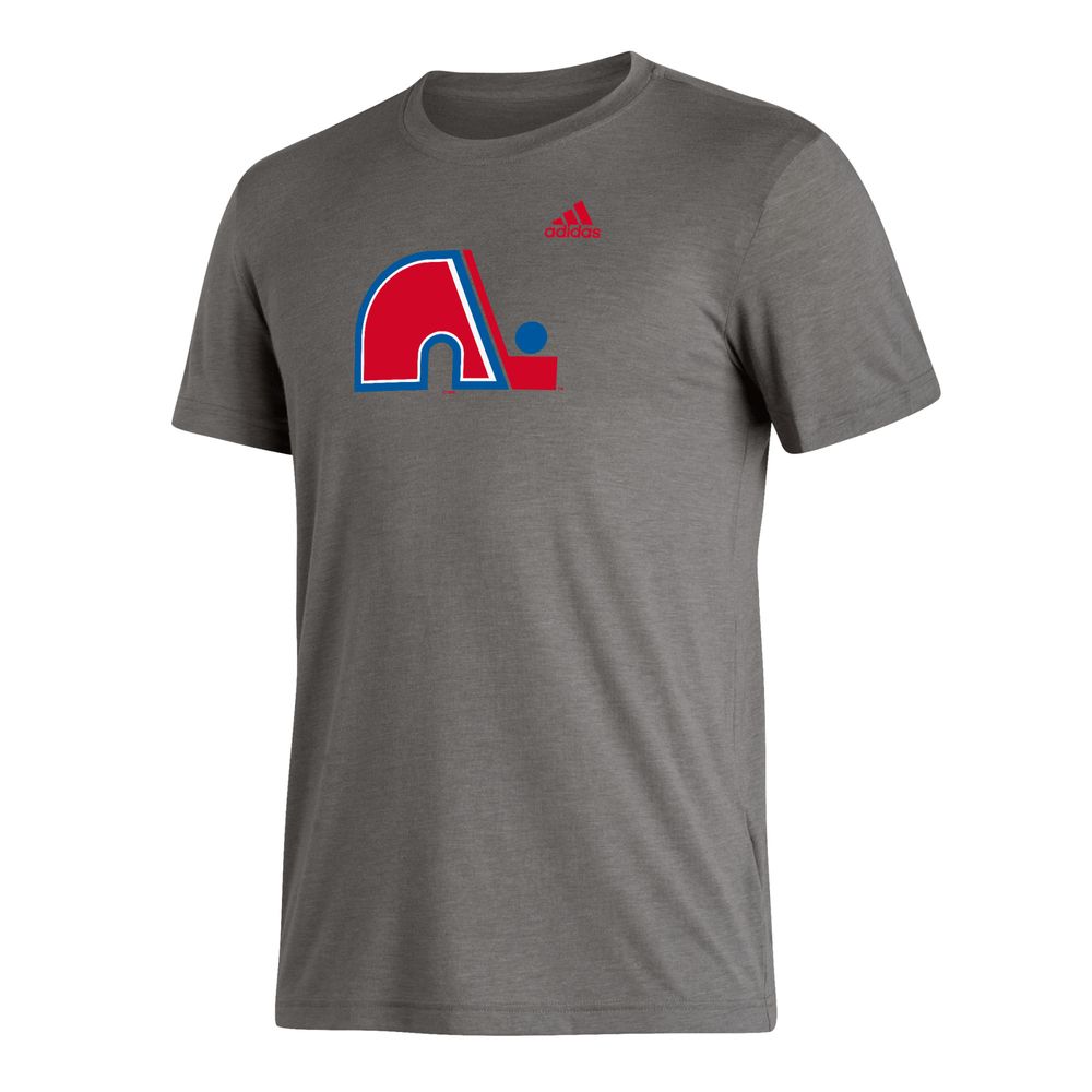 Men's adidas Heathered Gray Quebec Nordiques Team Classics Tri-Blend - T-Shirt