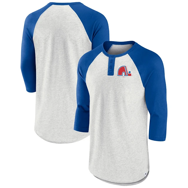 Lids Quebec Nordiques Fanatics Branded True Classics Better Believe Raglan  Henley 3/4-Sleeve T-Shirt - Ash/Blue
