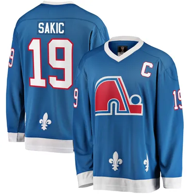 Men's Mitchell & Ness Joe Sakic White Colorado Avalanche 2000 Blue Line Player Jersey