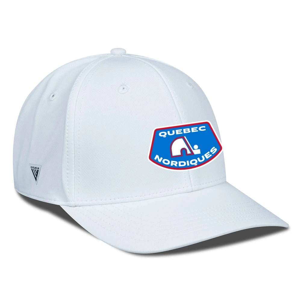 Men's Levelwear White Quebec Nordiques Rise Skylight Flex Hat