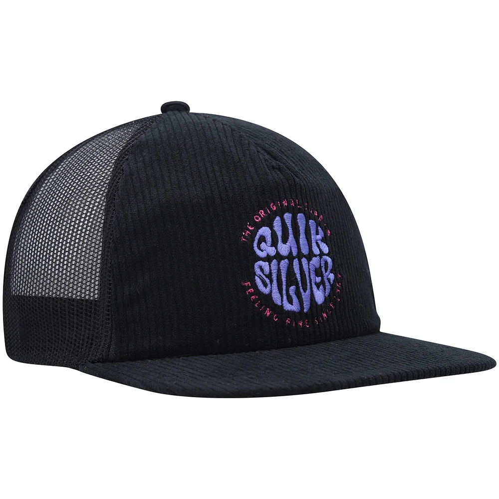 Casquette Snapback Quiksilver Coasteeze Trucker noire pour hommes