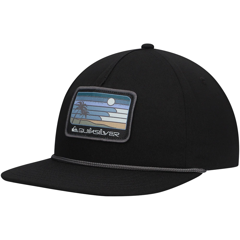 Casquette réglable Quiksilver Easy Glades noire pour hommes