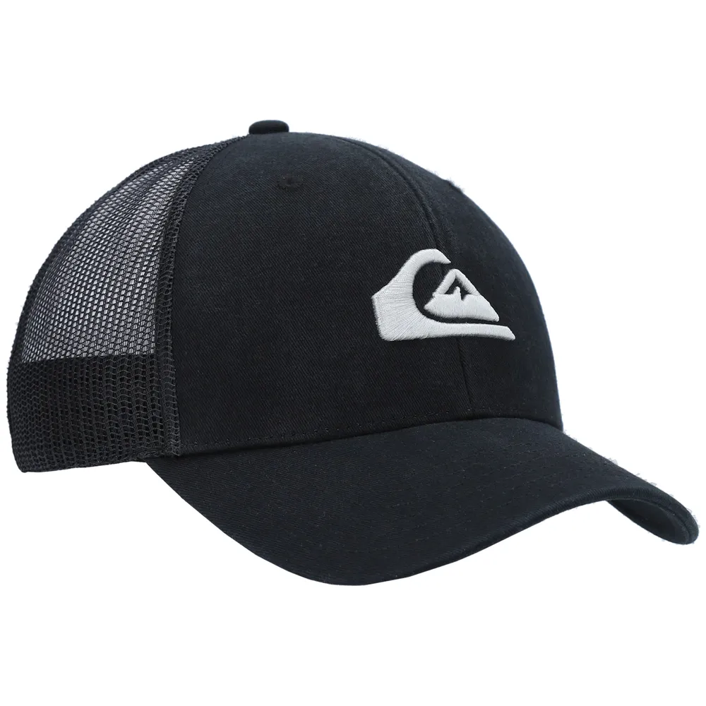 Men's Quiksilver Black Grounder Trucker Snapback Hat