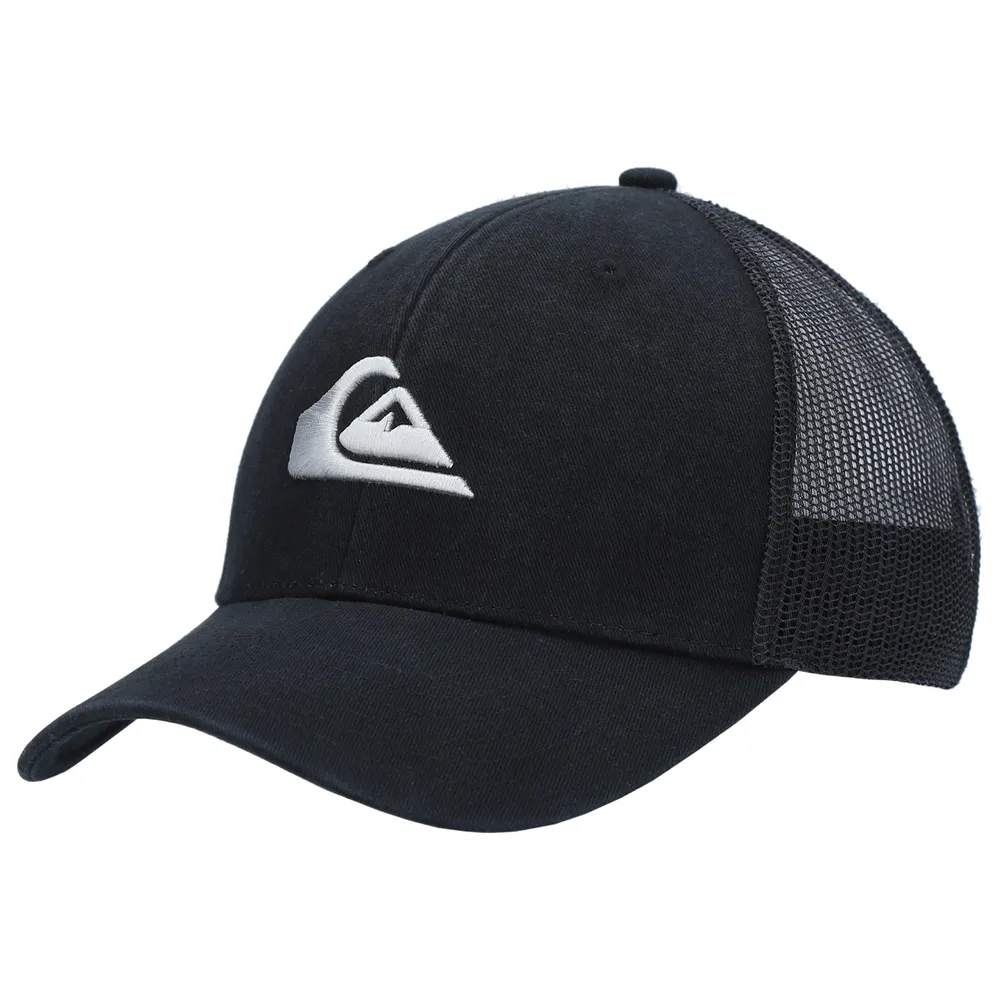 Men's Quiksilver Black Grounder Trucker Snapback Hat