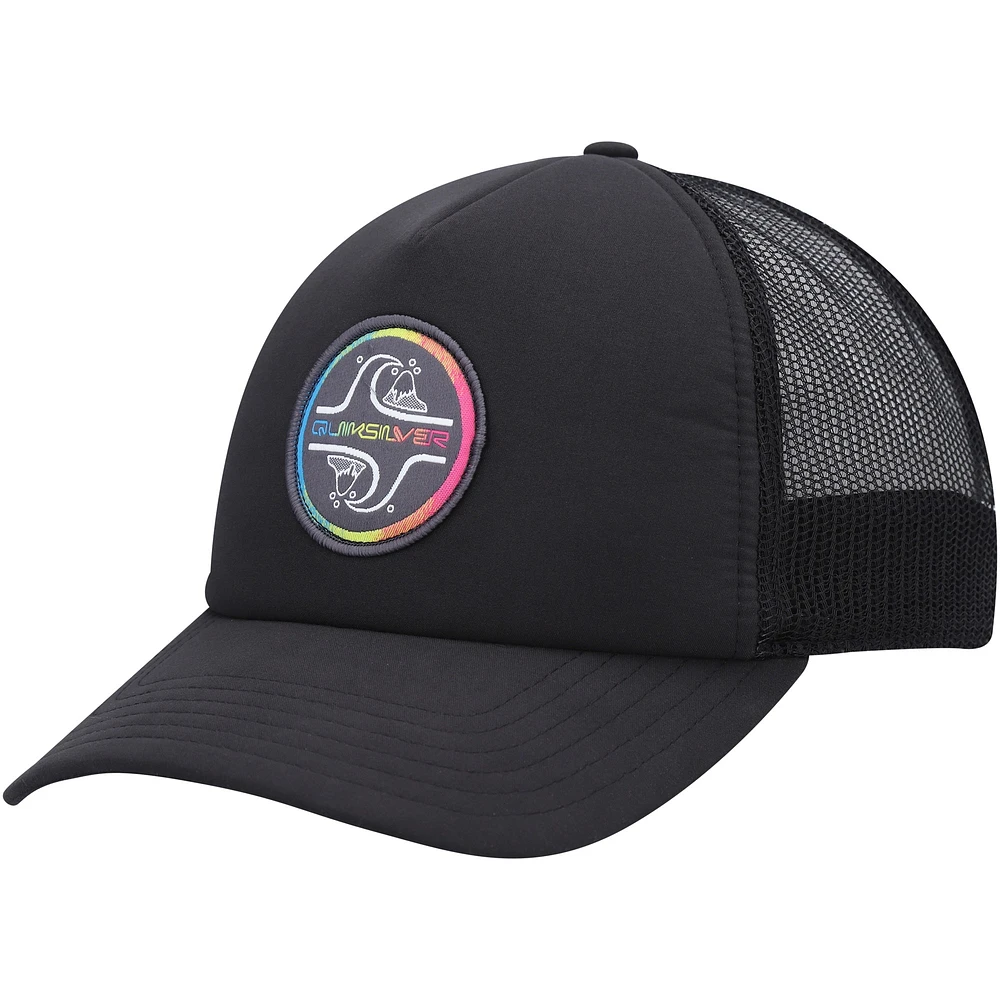 Casquette Snapback Quiksilver Groundswell Trucker noire pour hommes