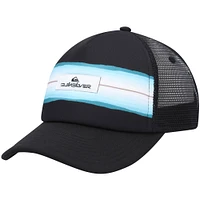 Men's Quiksilver Black Logo Pidgeon Chicken Trucker Snapback Hat