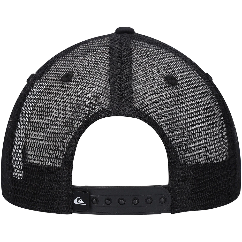 Men's Quiksilver Black Pidgeon Chicken Trucker Snapback Hat