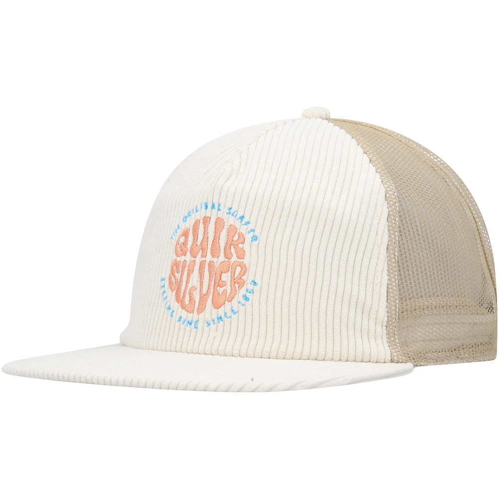 Casquette Snapback Quiksilver Coasteeze Trucker crème pour hommes