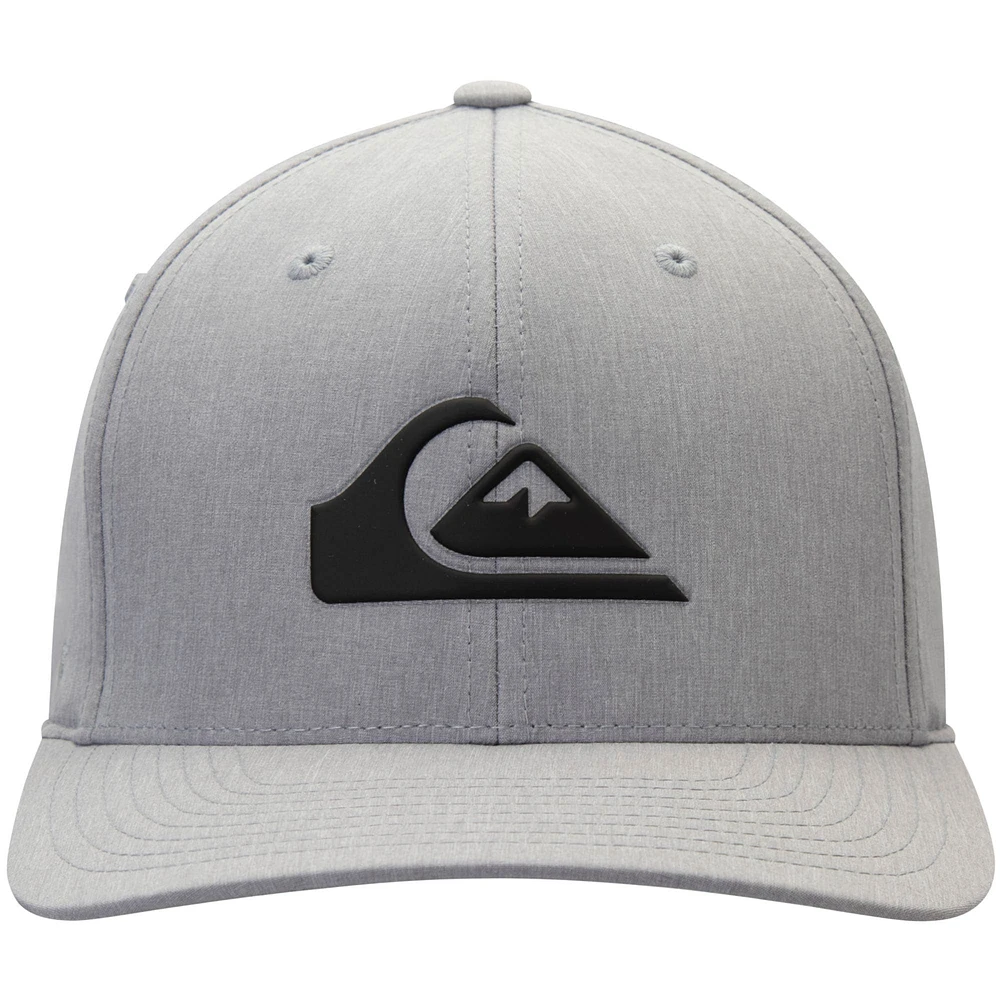 Men's Quiksilver Heathered Gray Amped Up - Flex Hat