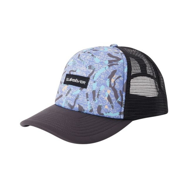 Casquette Quiksilver Lavender/Black Pidgeon Coop Trucker pour homme - Casquette Snapback