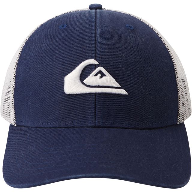 Quiksilver Navy/White Grounder Trucker pour hommes - Casquette Snapback