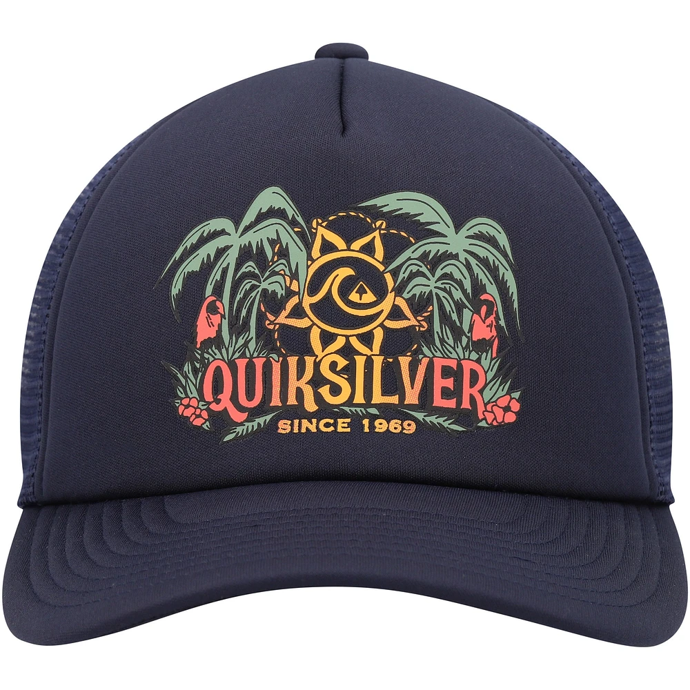 Casquette Snapback Quiksilver Happy Hour Trucker bleu marine pour hommes