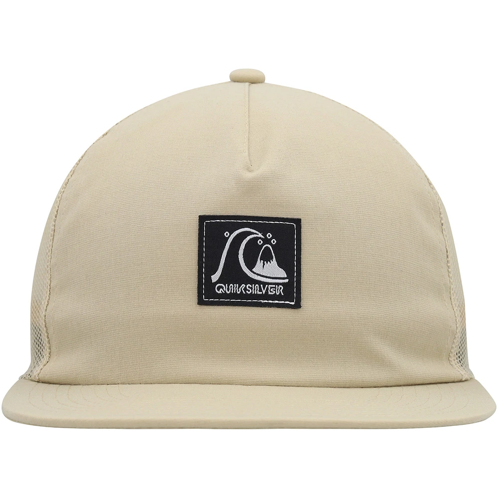 Casquette Snapback Quiksilver Oatmeal Checked Out pour hommes