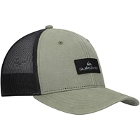 Casquette réglable Quiksilver olive/noir Down The Hatch pour hommes