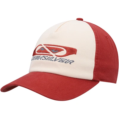 Men's Quiksilver White/Red Take A Hike Snapback Hat