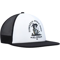 Casquette Snapback réglable Quiksilver White Hi Dirty Bird Trucker pour hommes