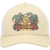 Men's Quiksilver Yellow/White Happy Hour Trucker Snapback Hat