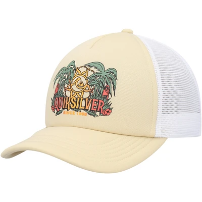 Casquette Snapback Happy Hour Trucker Quiksilver jaune/blanc pour hommes