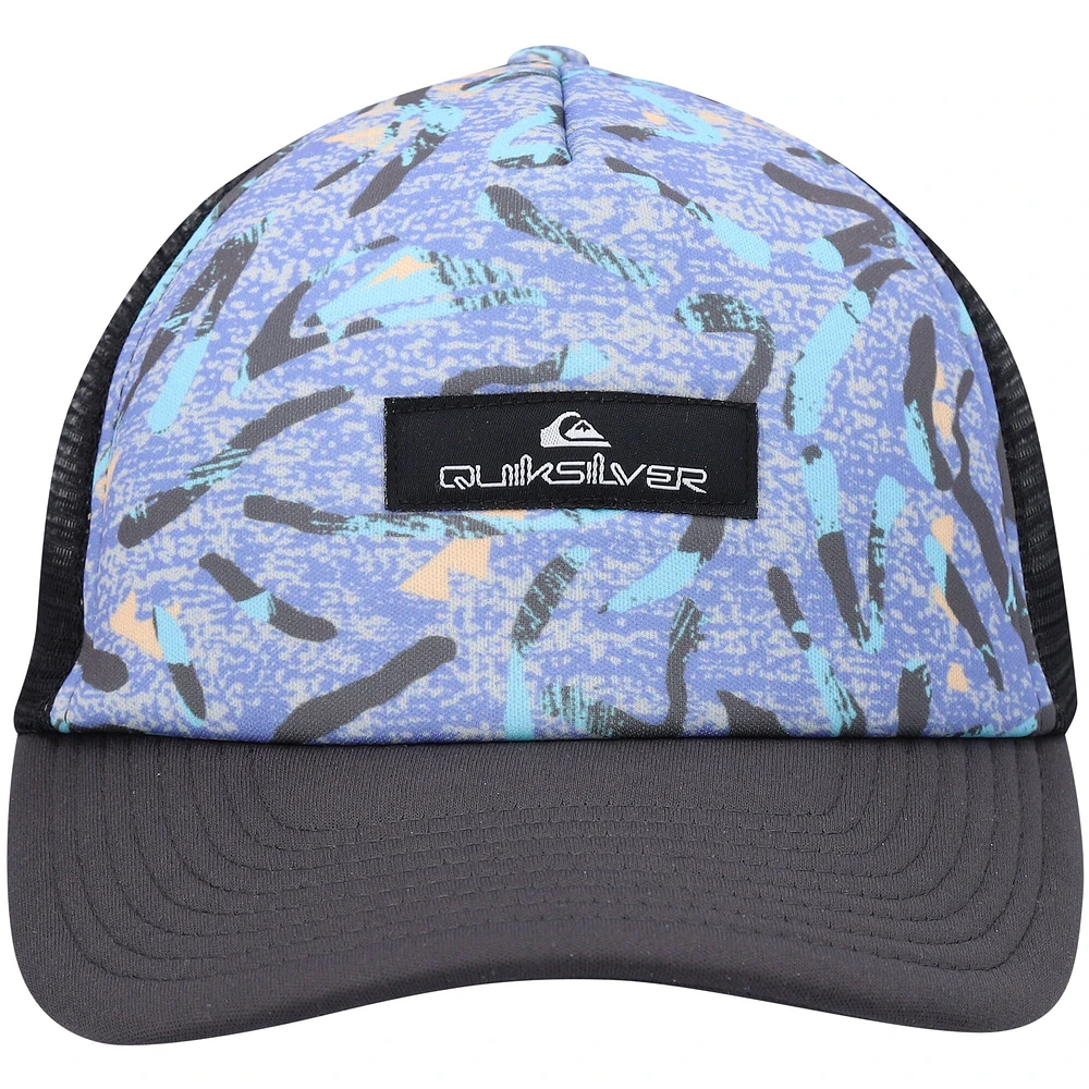 Youth Quiksilver Lavender/Navy Pidgeon Coop Trucker Snapback Hat