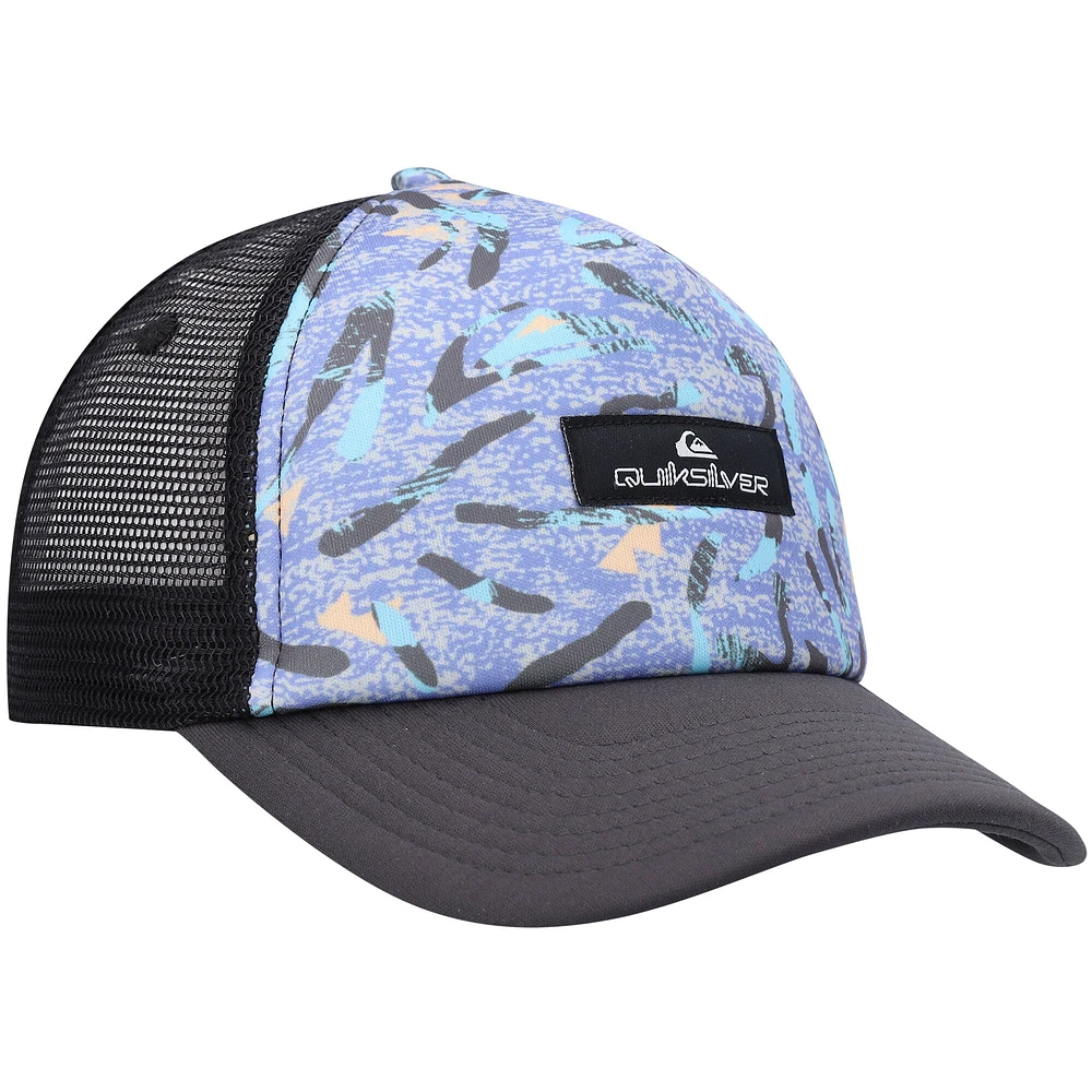 Youth Quiksilver Lavender/Navy Pidgeon Coop Trucker Snapback Hat