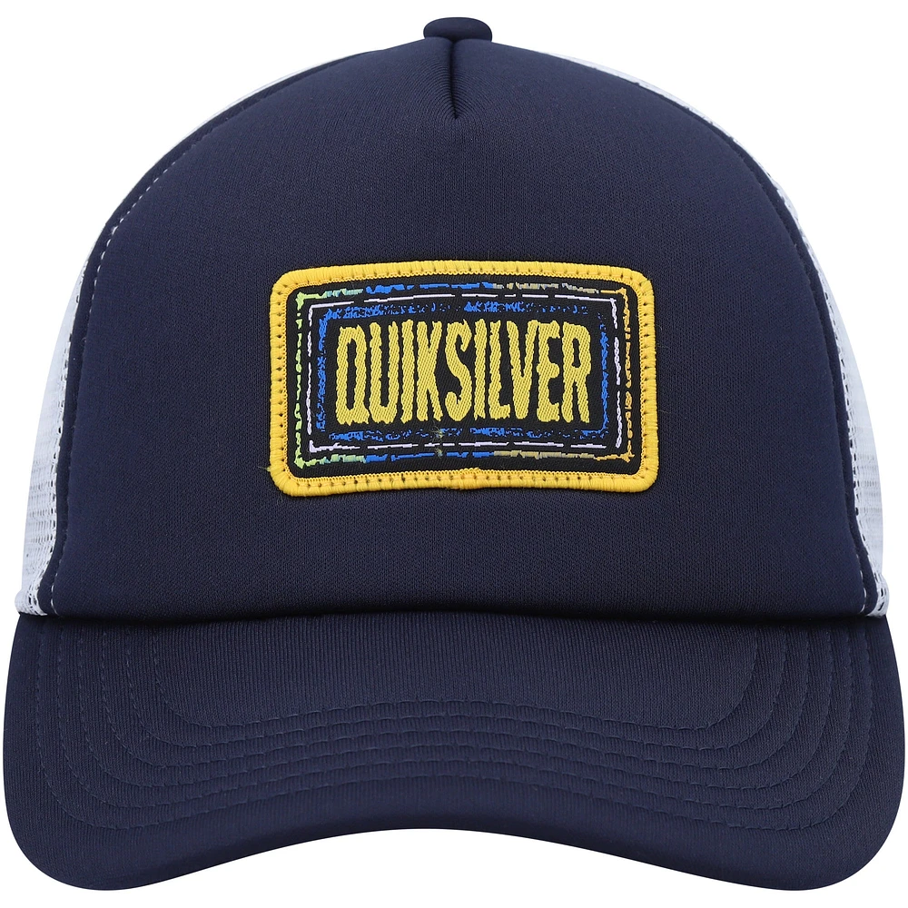 Youth Quiksilver Navy Sneaky Peak Trucker Snapback Hat