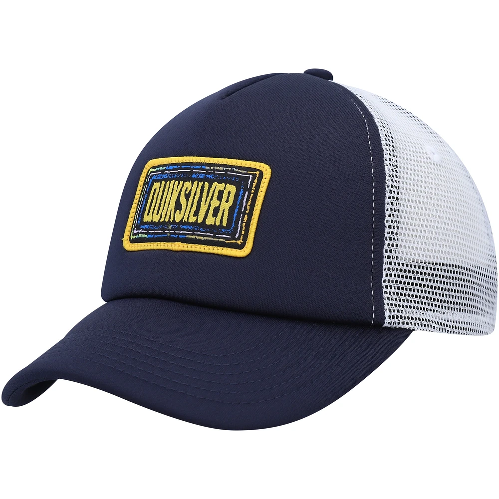 Youth Quiksilver Navy Sneaky Peak Trucker Snapback Hat