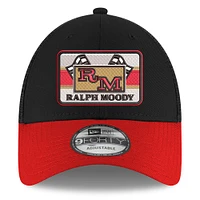 Men's New Era Black/Scarlet Ralph Moody 2025 NASCAR Hall of Fame 9FORTY Adjustable Trucker Hat