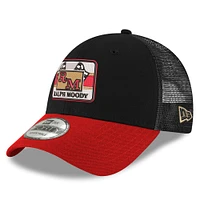 Men's New Era Black/Scarlet Ralph Moody 2025 NASCAR Hall of Fame 9FORTY Adjustable Trucker Hat