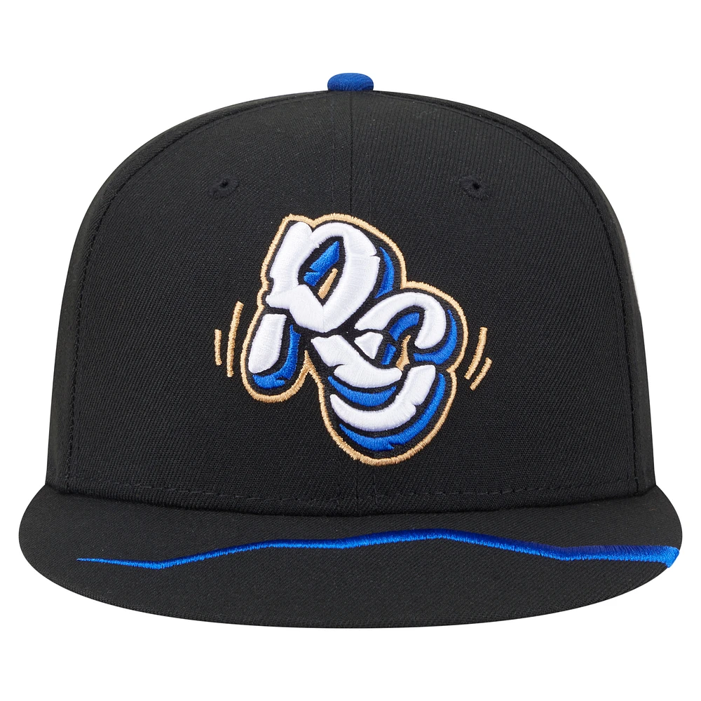 Men's New Era  Black Rancho Cucamonga Quakes Authentic Collection 59FIFTY Fitted Hat
