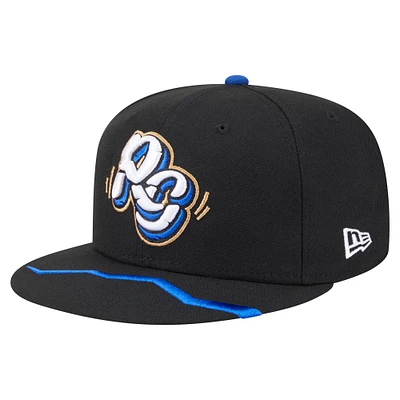 Men's New Era  Black Rancho Cucamonga Quakes Authentic Collection 59FIFTY Fitted Hat