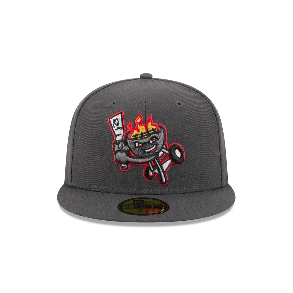 Men's New Era  Gray Rancho Cucamonga Quakes Theme Nights 59FIFTY Fitted Hat