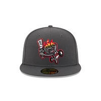 Men's New Era  Gray Rancho Cucamonga Quakes Theme Nights 59FIFTY Fitted Hat