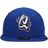 Men's New Era Blue Rancho Cucamonga Quakes Authentic Collection Team Home 59FIFTY Fitted Hat