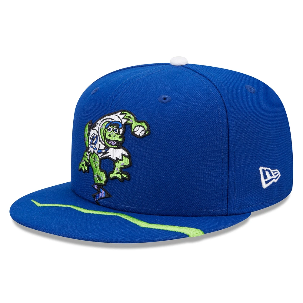 Men's New Era Blue Rancho Cucamonga Quakes Marvel x Minor League 59FIFTY Fitted Hat