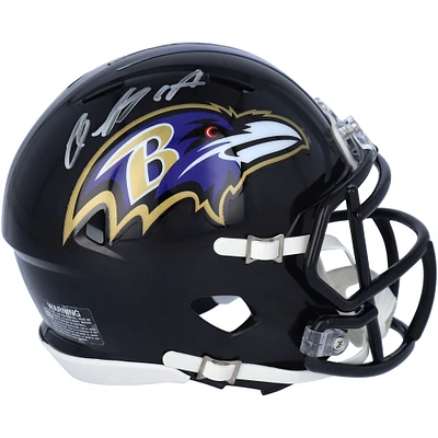 Casque Riddell Speed ​​Mini autographié par Rashod Bateman des Baltimore Ravens